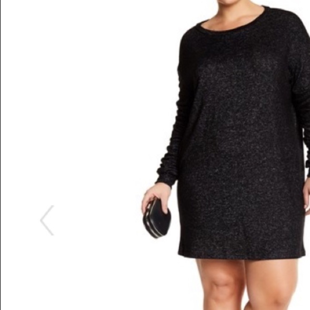 Vanity Room charcoal gray long sleeved minidress